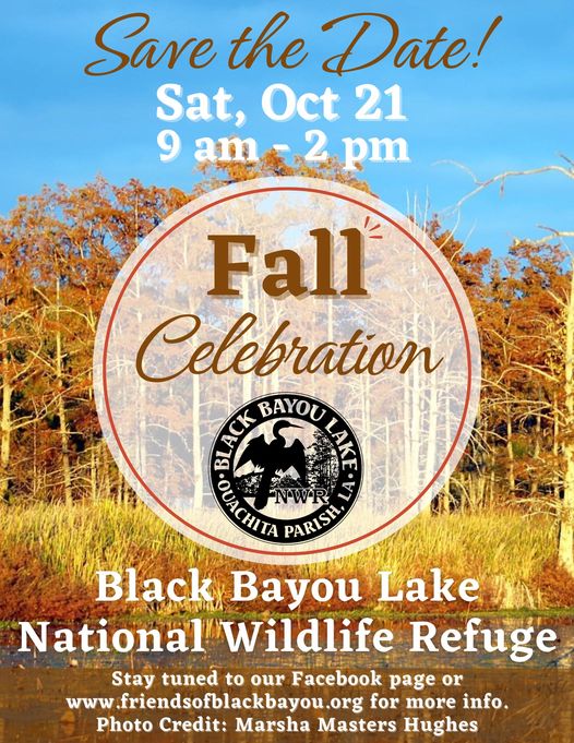 Fall Celebration Oct 21 2023 at Black Bayou Lake National WIldlife Refuge in Monroe, Louisiana 